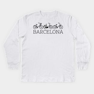 Bike Barcelona Kids Long Sleeve T-Shirt